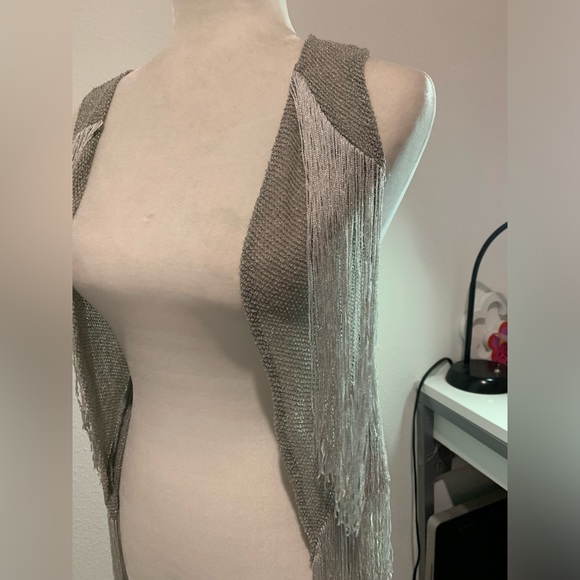 Stunning Fringe Metallic Vest - Picture 6 of 9